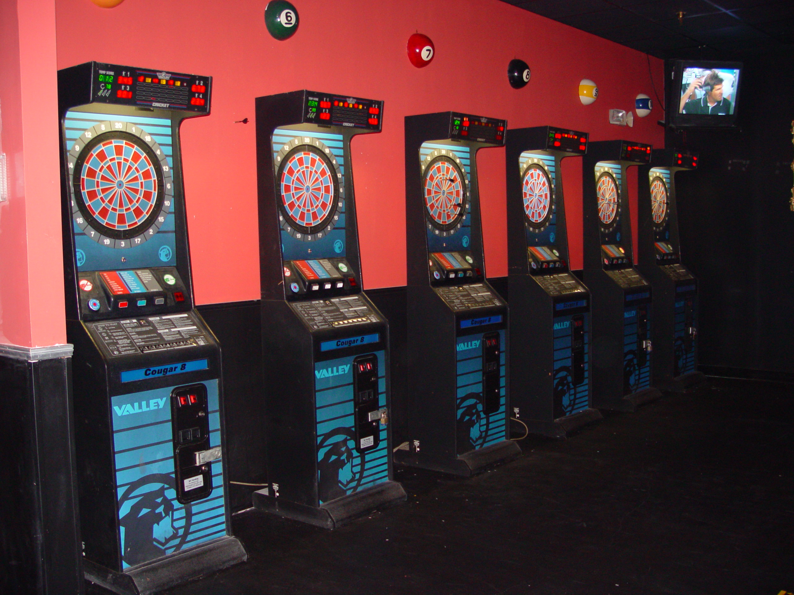 Original dart boards at Peabody's in 2002